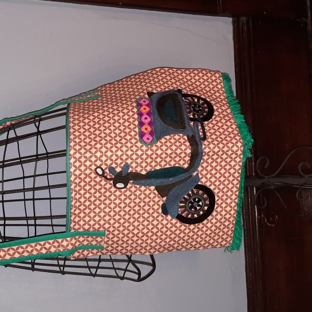 Purse Crossbody Lightweight Scooter Embroidered Whimsical Beach Summer Bag Tote